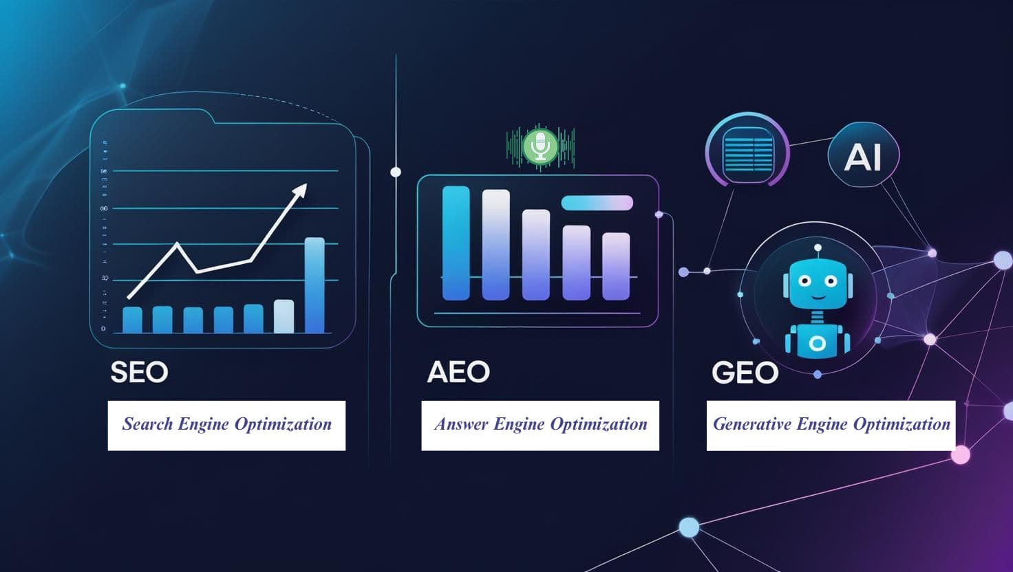 📈 SEO, AEO, GEO in 2026: What They Are and How to Use Them for Business Growth.